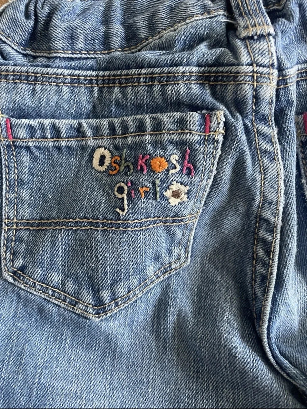 OshKosh B'gosh Light Blue Flare Jeans with Embroidered Heart